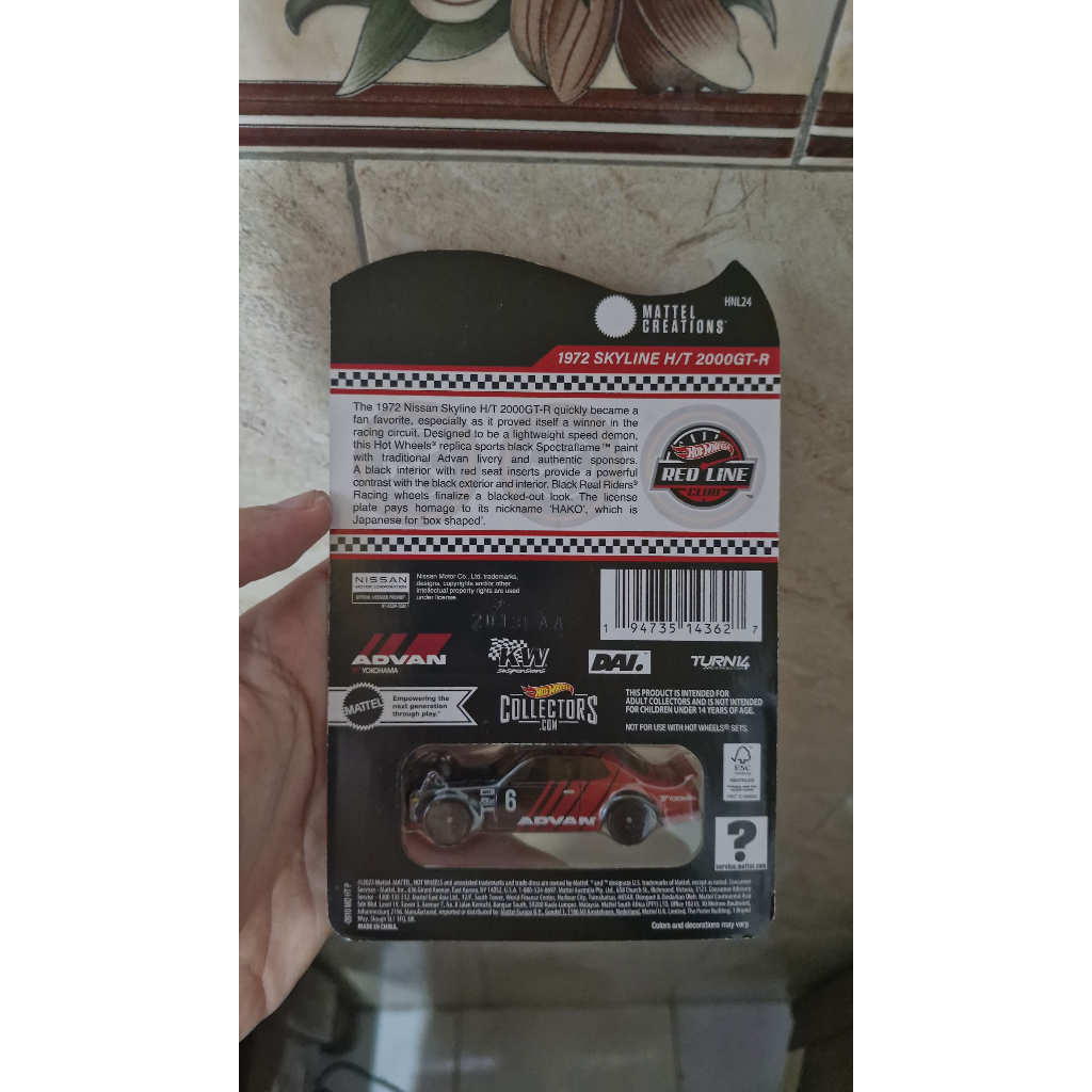 Jual Hot Wheels Red Line Club (RLC) Exclusive 1972 Skyline H/T 2000 GT ...