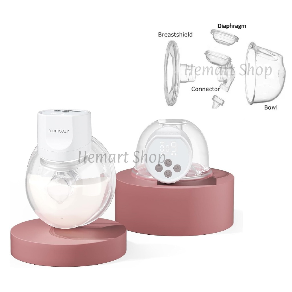 5 valvole a becco d'anatra in silicone e 4 diaframma in silicone compatibili con Momcozy S12Pro/S9Pro/S12/S9 indossabili tiralatte accessori, parti di ricambio per tiralatte S12 pro/S9 pro/S12/S9