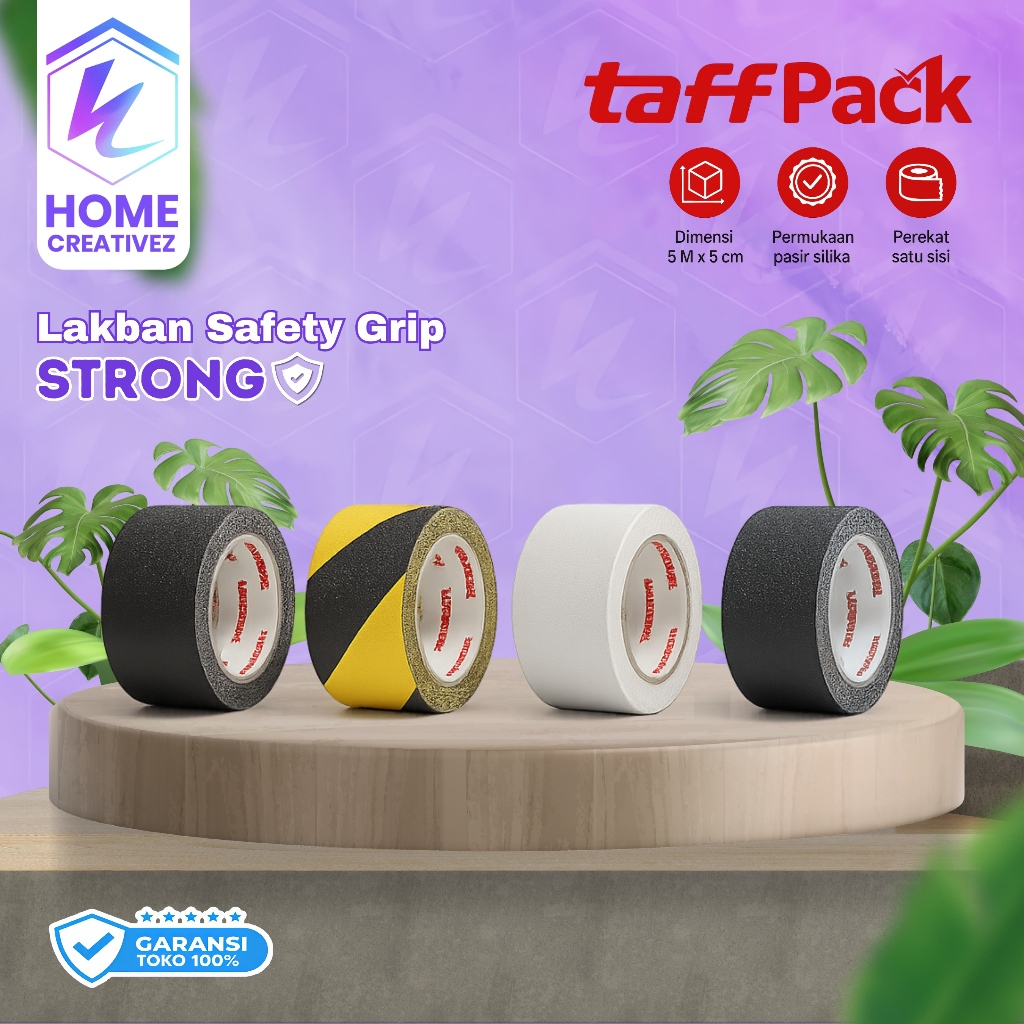 Jual [GARANSI] Homecreativez - TaffPACK Lakban Tape Safety Grip Anti ...