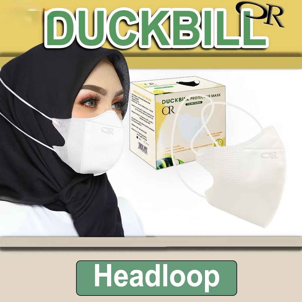 Jual Masker Headloop Hijab 3Ply Face Mask anti Debu Virus isi 50 Pcs ...