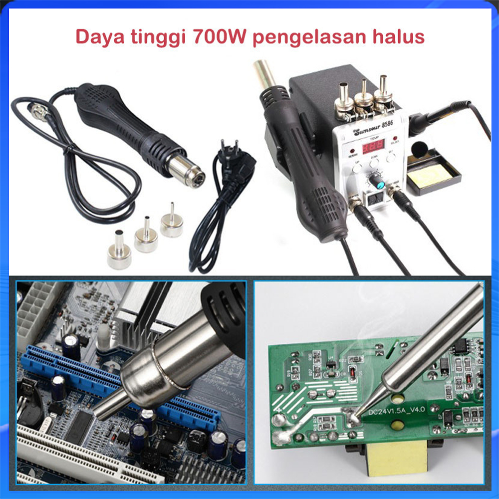 Jual 858D 8586 Hot Air Gun 110V untuk Alat Perbaikan Solder SMD Hot Air ...