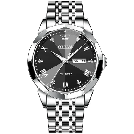 RK003 OLEVS Jam Tangan Pria Anti Air Original Stainless Steel Luminous Men Watch Analog Model 9931