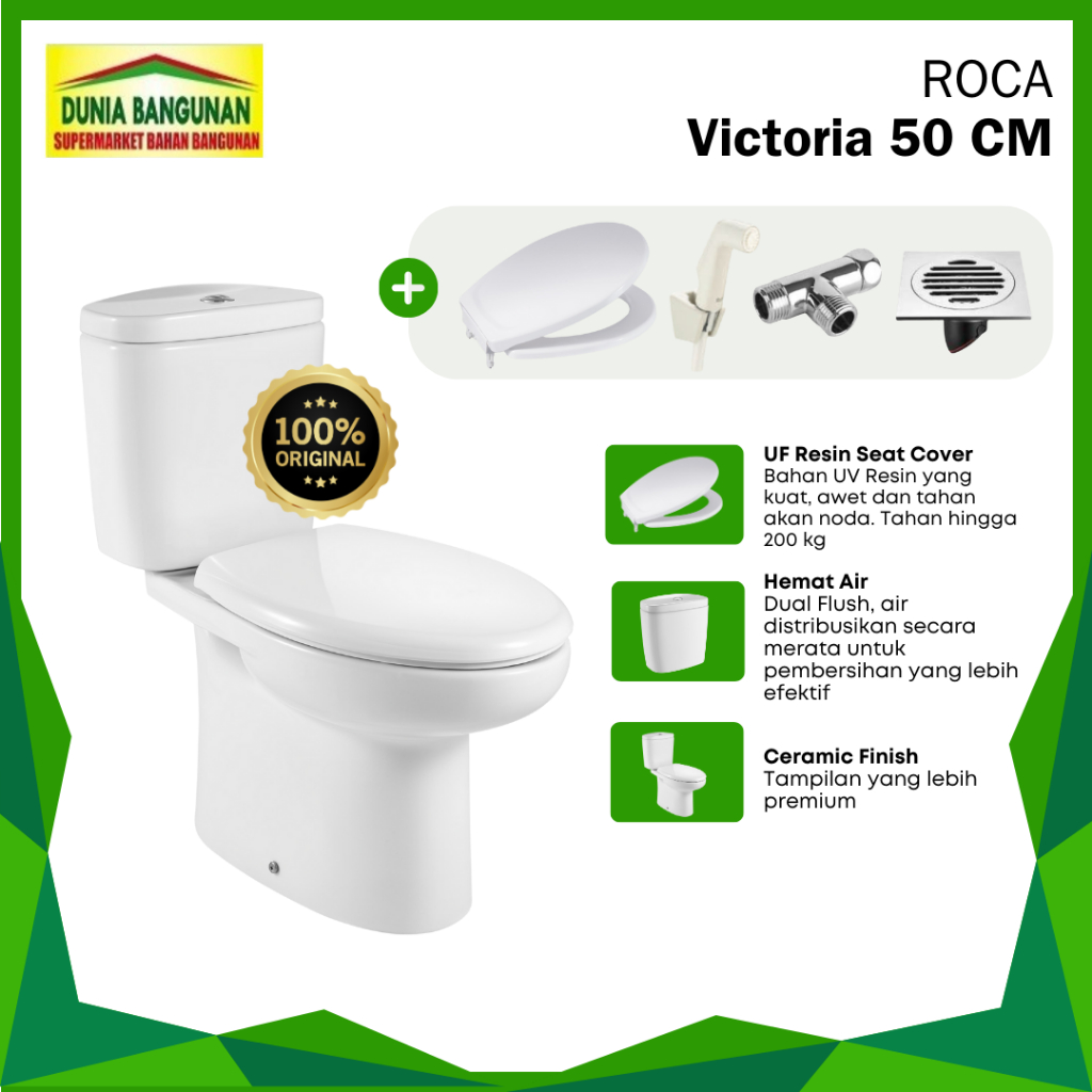 Jual Kloset Duduk ROCA Victoria / Toilet Duduk / Closet Duduk AS 50 CM ...