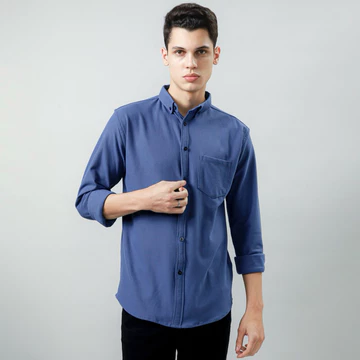 Kemeja Pria Lengan Panjang Slim Fit Cotton Pique Best Quality