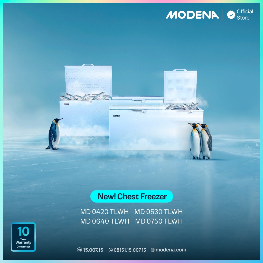 Jual MODENA Professional Chest Freezer 530L - MD 0530 TLWH | Shopee ...