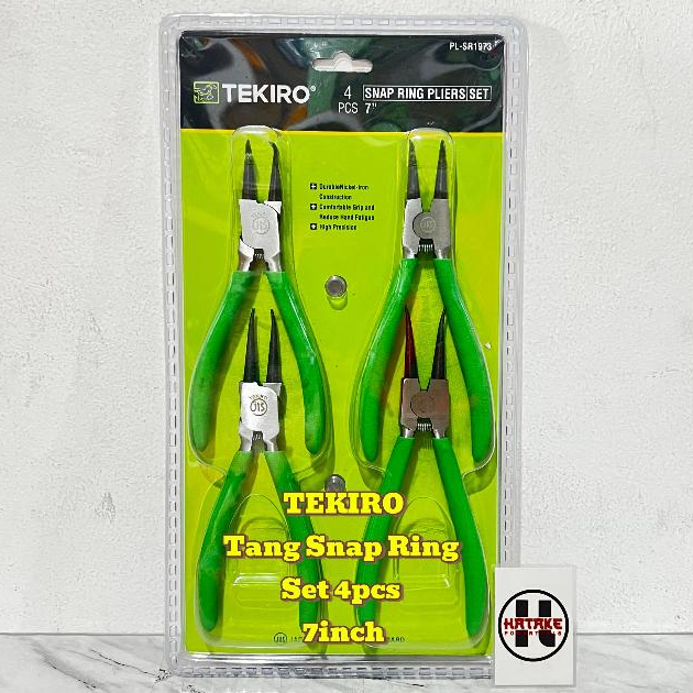 Jual Tekiro Paket Tang Spie Snap Ring BTE BTI STE STI 7 Inch Isi 4 Pcs ...