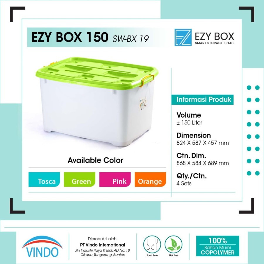 Jual Container Box Ezy CB 150 Liter | Shopee Indonesia