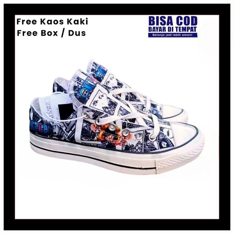 Sepatu Sneaker Converse 70s X One Piece Low Pria Wanita