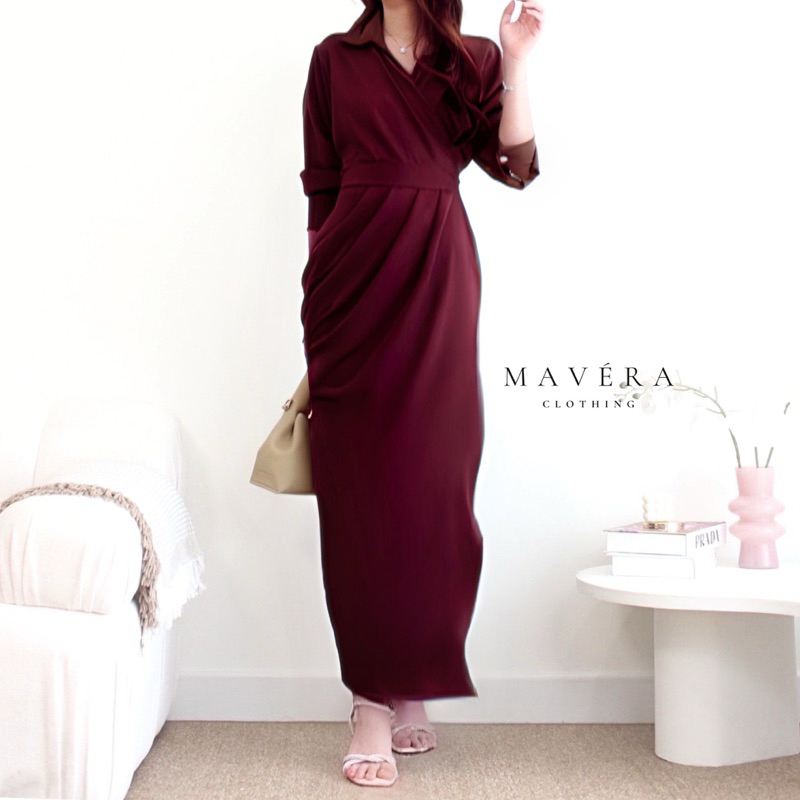 Wedding Victoria Clothing Jual MAVERA Victoria Dress Cotton Silk Kimono  Draped Long Dress Mewah Elegan Lembut