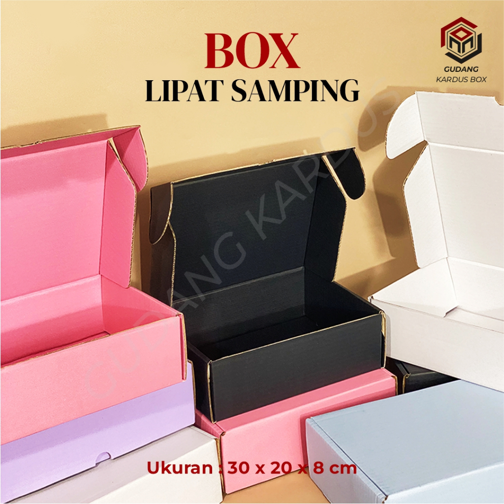 Jual BOX DC LS WARNA (UK 30 X 20 X 8 CM) LIPAT SAMPING | PACKING ...