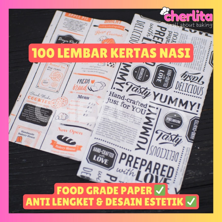 Kertas Nasi Motif Food Wrapper