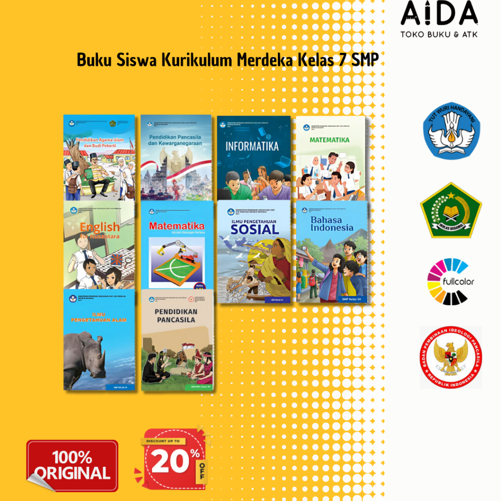 Jual Buku paket pelajaran kelas 7 SMP Kurikulum Mer…