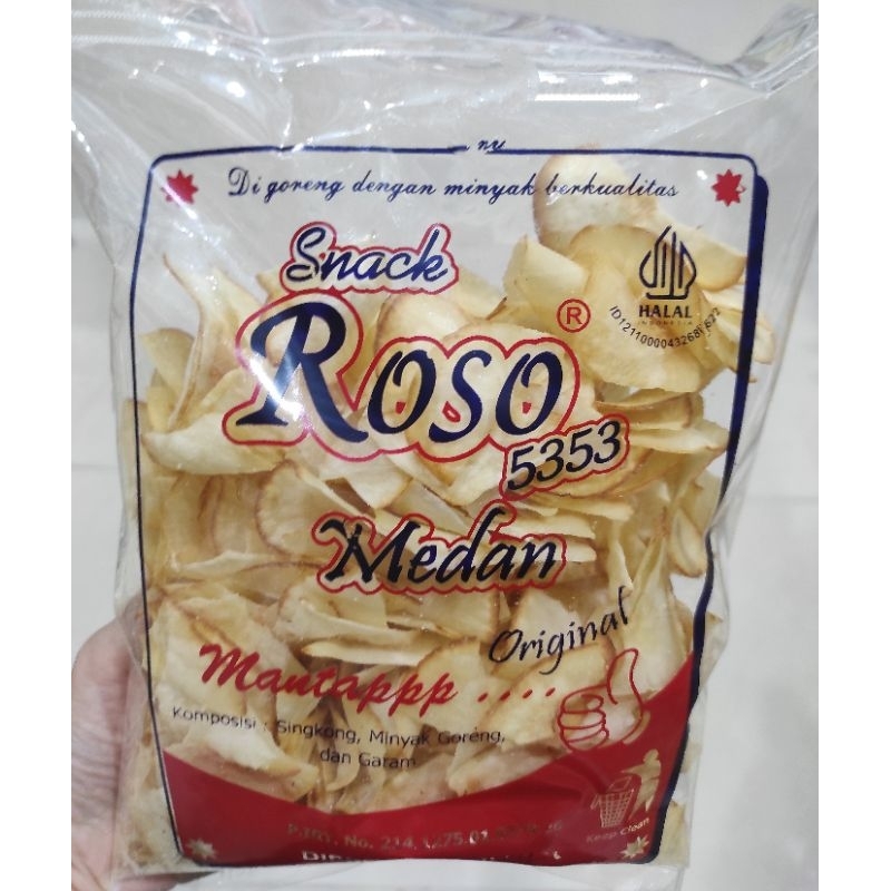 Jual Snack Roso 5353 Medan kripik ubi singkong aneka rasa halal ...