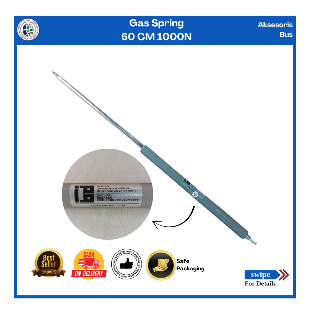 Jual Gas Spring 60CM 1000N/ Shockbreker/Pegas IB 1000N 60CM | Shopee ...