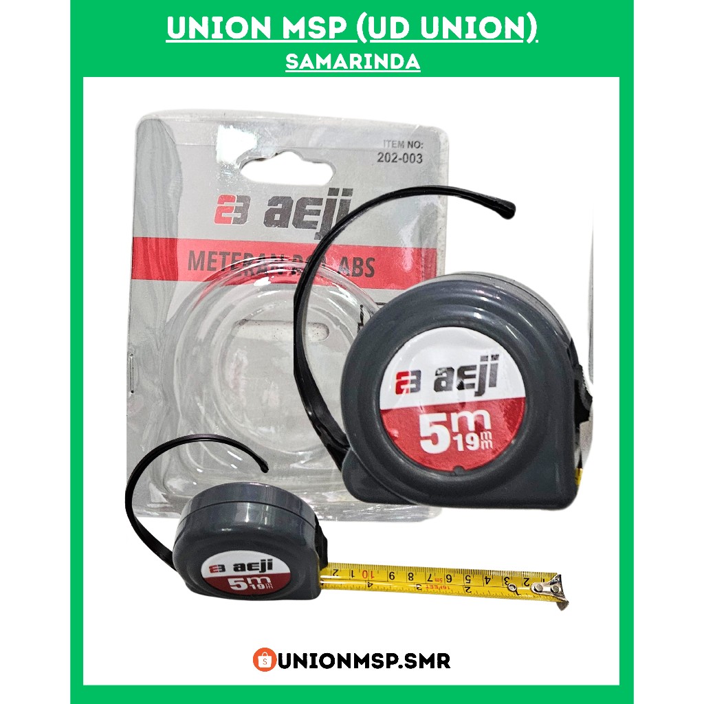 Jual AEJI METERAN ROL 5 METER 19MM BODY ABS GREY | METERAN UKUR ...