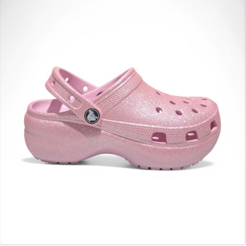 Classic Platform Glitter Clog Women Crocs Platform Clog Glitter