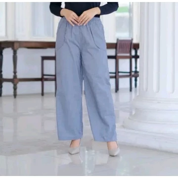 Celana Kulot Jumbo Premium XXL Pinggang Full Karet Bahan Katun Outlet Shopee Bisa