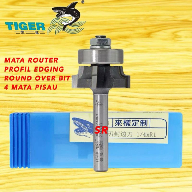 Jual Mata Router/ Profil Edging 4 Mata Pisau/ Round Over Bits TIGER ...