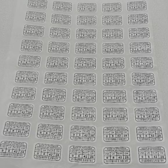 Jual Label Setrika size sepatu / Barcode Sepatu / Made in Indonesia 1 ...