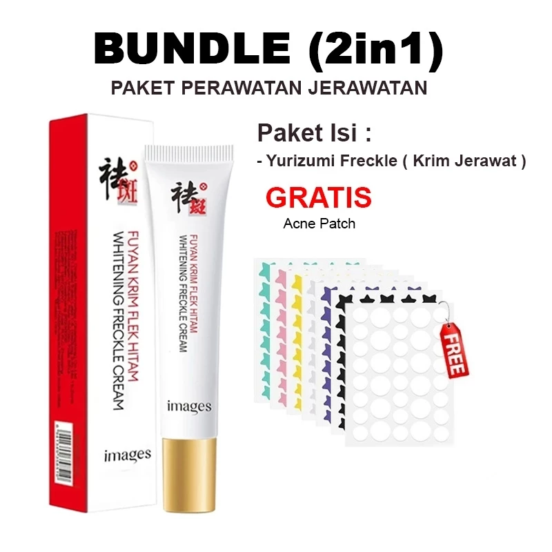 Paket 2In1 Freckle Cream Penghilang Jerawat FREE Acne Patch | AutoStock