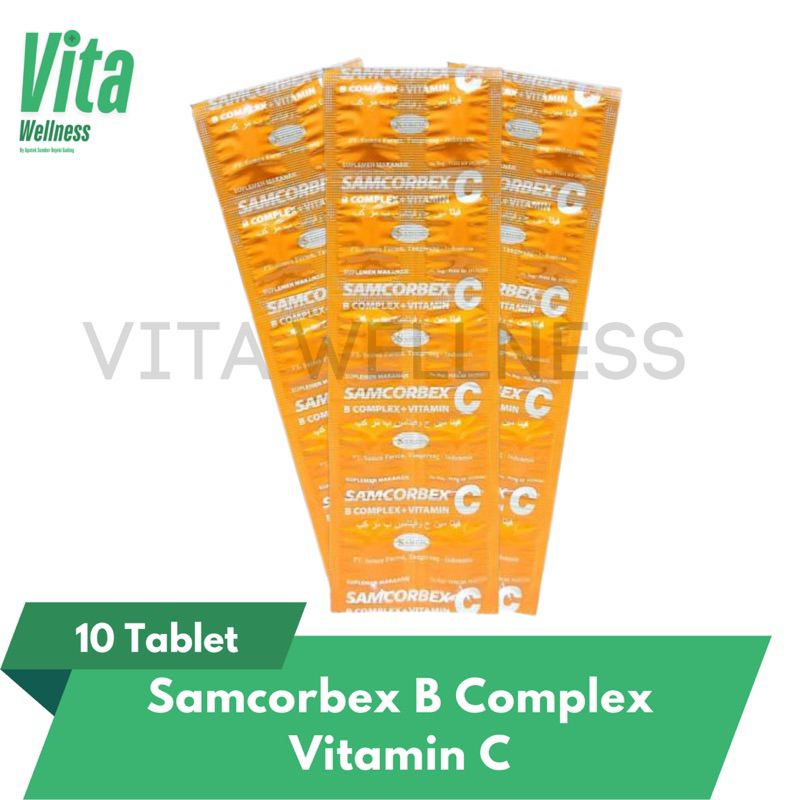 Jual Samcorbex B Complex + Vitamin C 10 Tablet/Strip | Shopee Indonesia