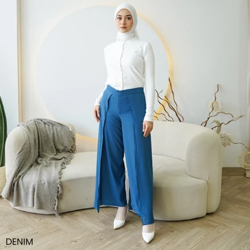 Celana Kulot Ceruty Layer Wanita Highwaist Premium Korean Style Pinggang Karet Sheram