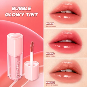 PINKFLASH Transferproof Bubble Glowy Tint Long Lasting Liptint Smooth And Fresh 2pcs Set