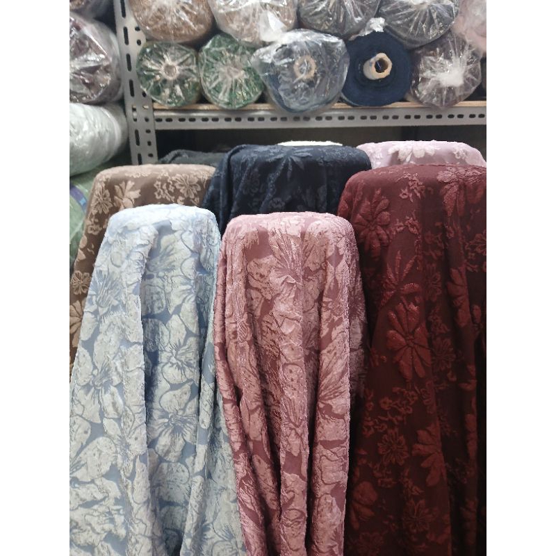Jual Kain/Bahan jacquard embos premium//Bahan jaguard embos meteran ...