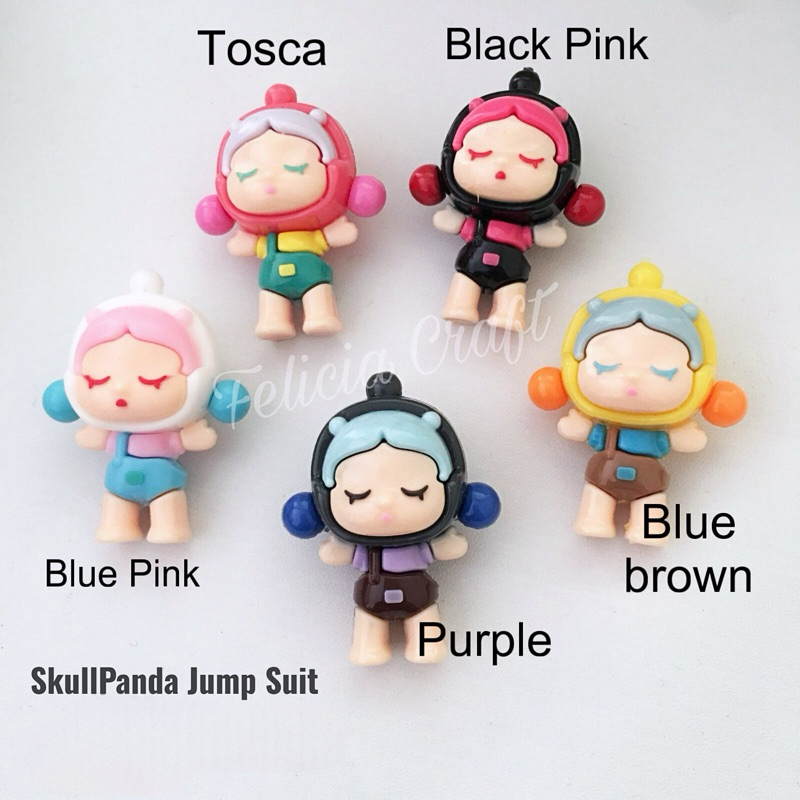 Jual [1pc] Manik rubber SP skullPanda jumpsuit 5cm (lubang tembus atas ...
