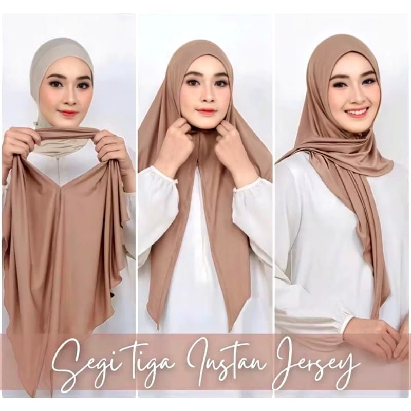 HIJAB SEGITIGA INSTAN JILBAB TERMURAH BAHAN JERSEY NYAMAN DAN ADEM DIPAKAI