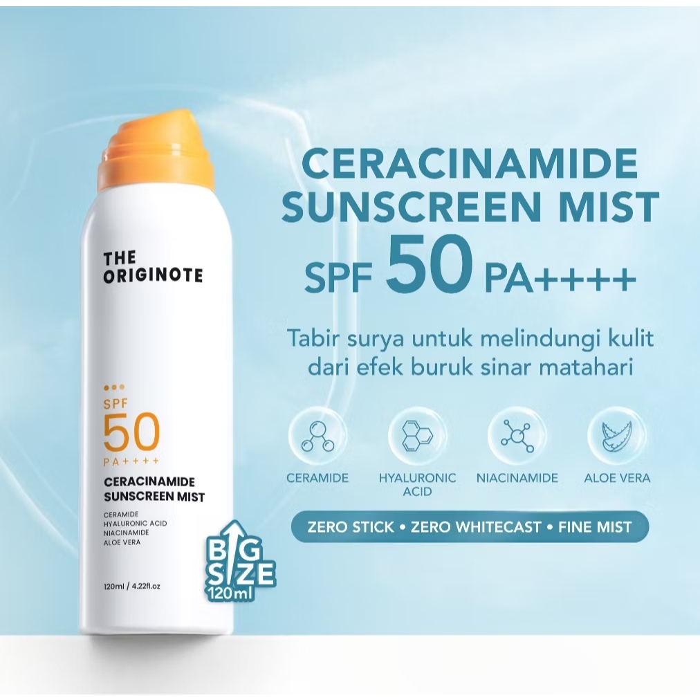 Jual MEMEY | THE ORIGINOTE Ceracinamide | Niaceramide Sunscreen Mist ...
