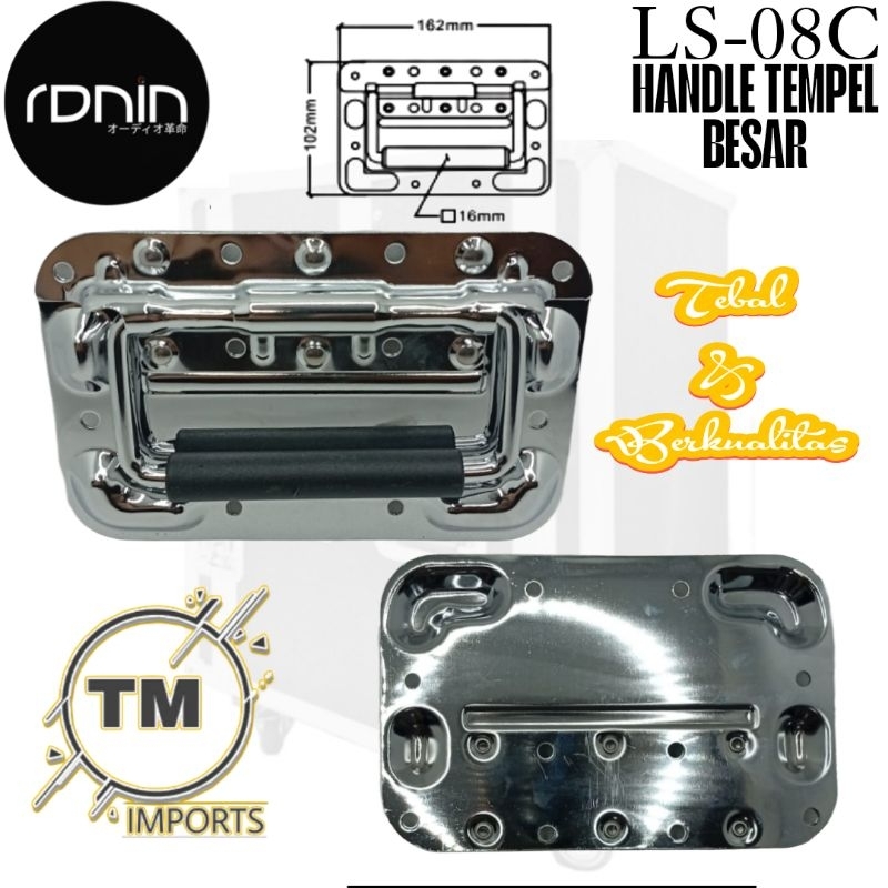 Jual Handle tempel besar LS-08 ASESORIS HARDCASE ELECTROPLATING CHROME ...