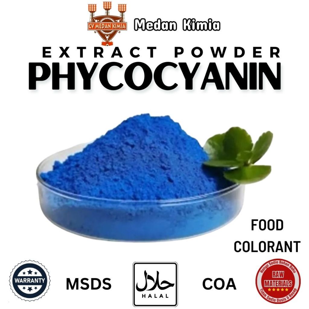 Jual Extract Powder Phycocyanin 100gr / Ekstrak Bubuk Spirulina Biru ...