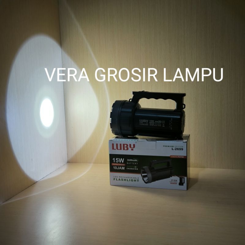 Jual Senter cas Luby L-2699 15W LED Senter besar plus Emergency ...