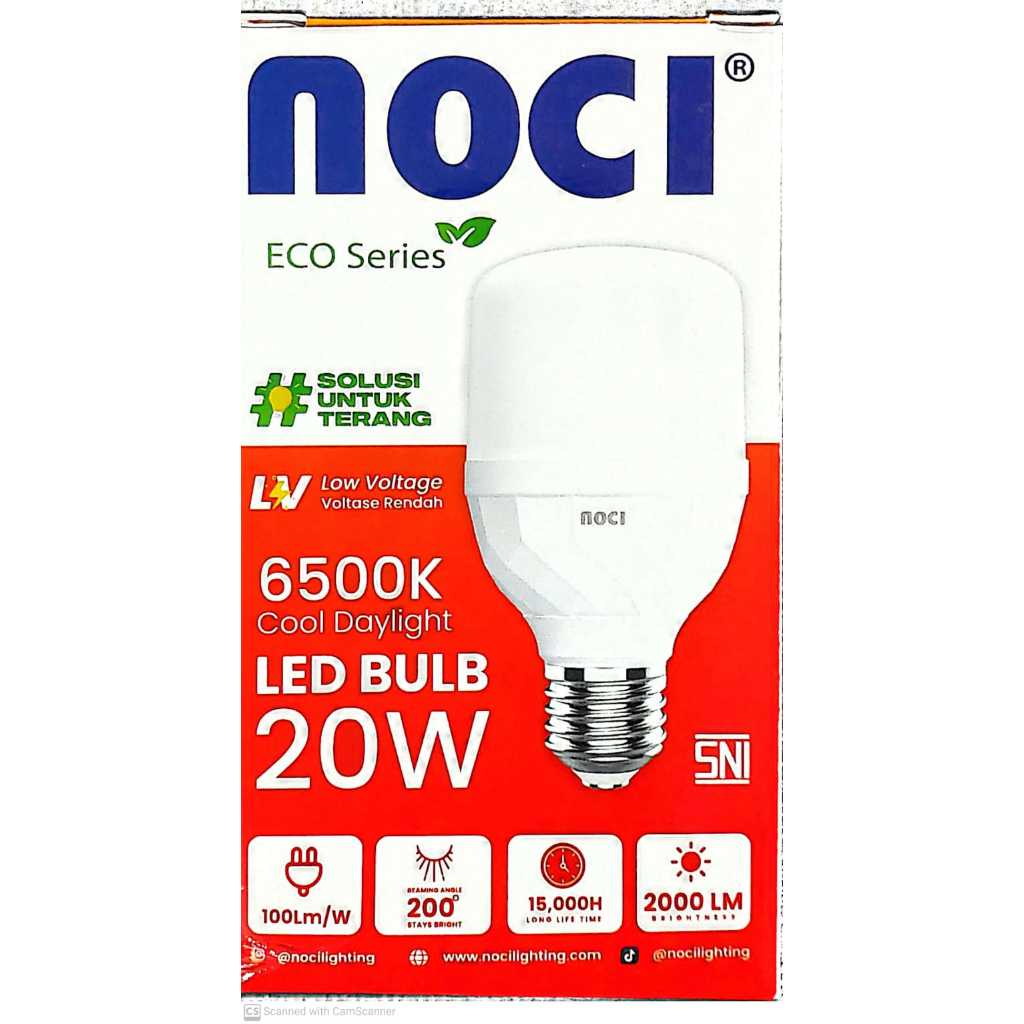 Jual NOCI/LUM.E Led bulb/ bola lampu putih ( 20, 30, 40, 50 watt ...