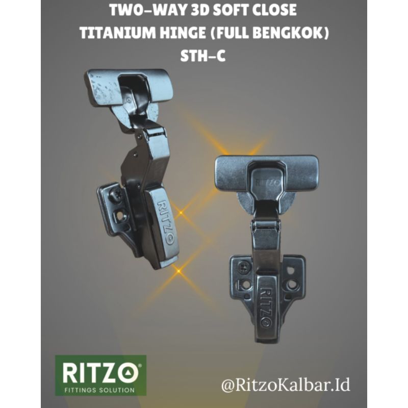 Jual ENGSEL RITZO 3D TWO-WAY SOFT CLOSE TITANIUM HINGE TYPE-STH ...