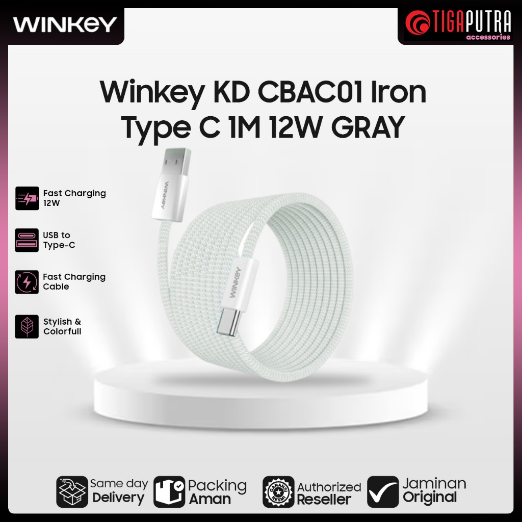 Jual WINKEY Kabel Data Iron Braided Cable USB A to C / A to Lightning ...