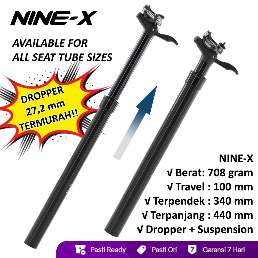 Jual Nine-X Dropper 27,2 Seatpost + Suspension Hybrid Mode Setpost ...