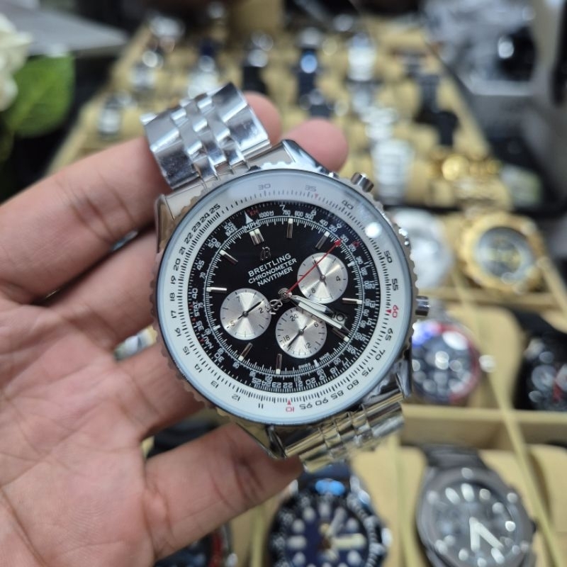 Jual JAM TANGAN SULTAN PRIA BR3ITLING CHRONO AKTIF MESIN AUTOMATIC ...