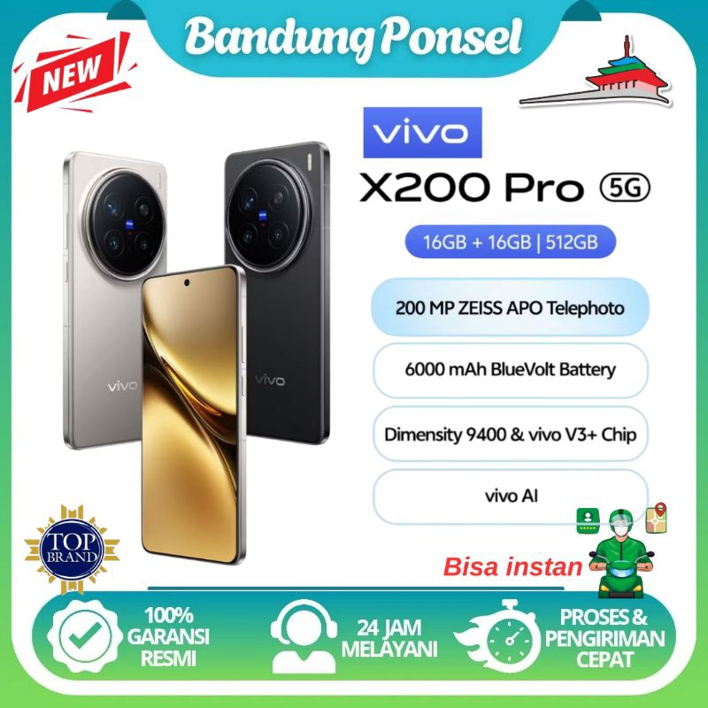 Jual Vivo X200 Pro -200MP ZEISS APO Telephoto Camera - 6000mAh Bkuevolt ...
