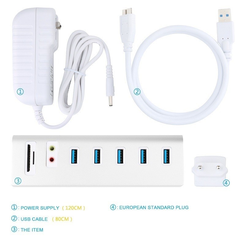 Jual USB HUB Card Reader Audio AUX USB 3.0 Sound Adapter | Shopee Indonesia