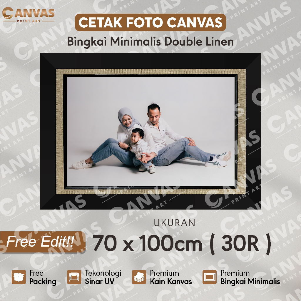 Jual Cetak Foto Kanvas 30R ( 100x70cm ) Include Frame Minimalis Double ...