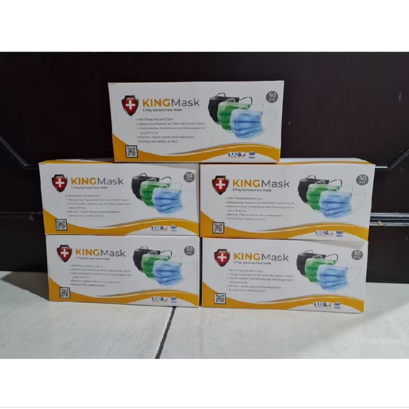 Jual DISPOSABLE PROTECTIVE MASKER 3PLY MASK EARLOOP 1 BOX ISI 50 PCS ...