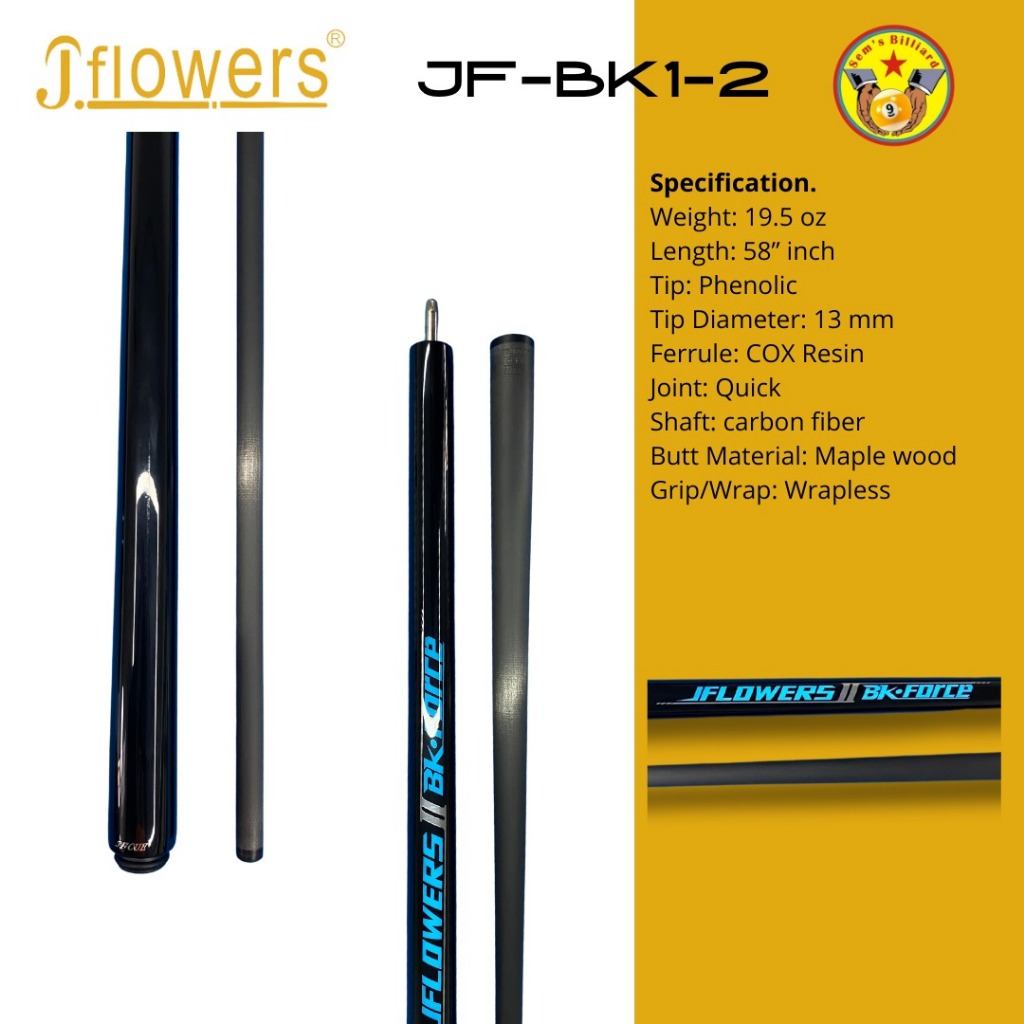 Jual JFlowers Cue - [ JF-BK1-2 ] - [ Break Cue ] - Stick Billiard