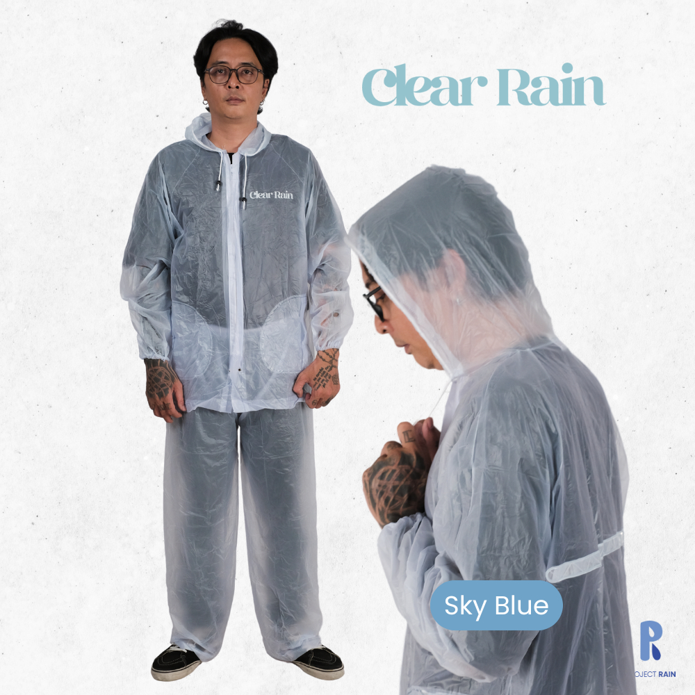 Jual Jas Hujan Project Rain Clear Rain Sky Blue | Shopee Indonesia