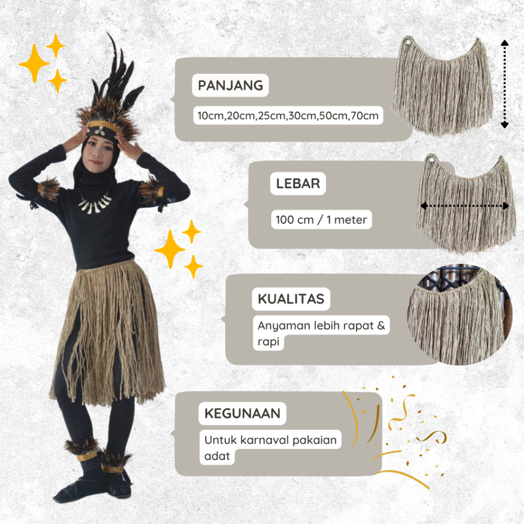 Jual Rok rumbai goni rok papua rok adat papua rumbai goni pakaian adat ...