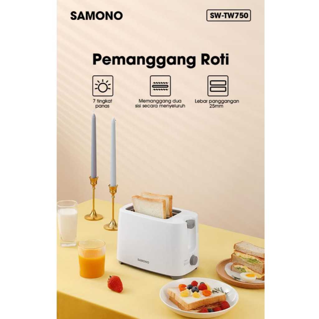 Jual SAMONO TOASTER SW-TW750 PEMANGGANG ROTI LISTRIK SW-TW750 | Shopee ...