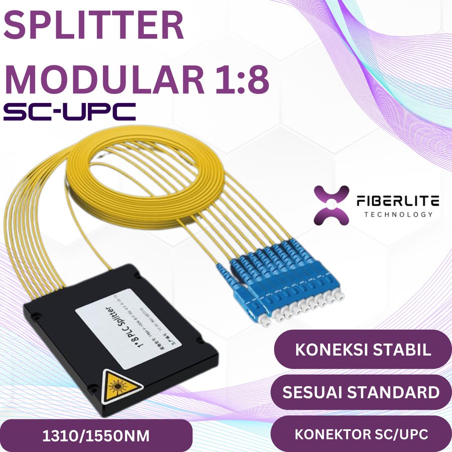 Jual Passive Splitter Modular 1:8 1 : 8 SC/UPC Pasif Splitter 1/8 SC ...