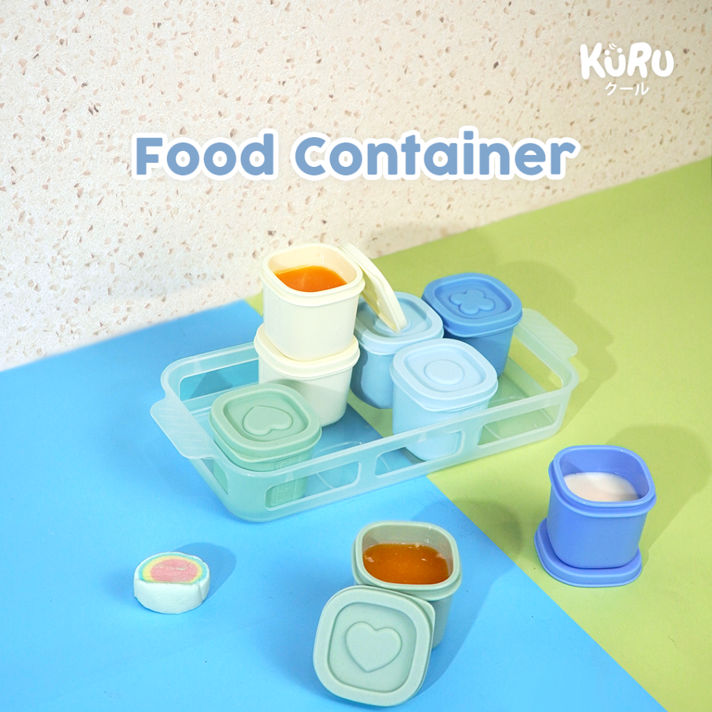 Jual Kuru Baby Silicone Food Container Storage Box | Wadah penyimpanan ...