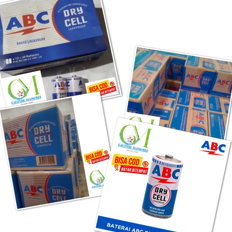 Jual Baterai ABC R14 Biru (1 Lusin - 12Pcs) | Shopee Indonesia